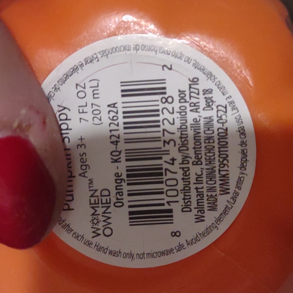 3pc Set "Pumpkin Cups with Lids /Straws" 7oz each - Picture 4 of 4